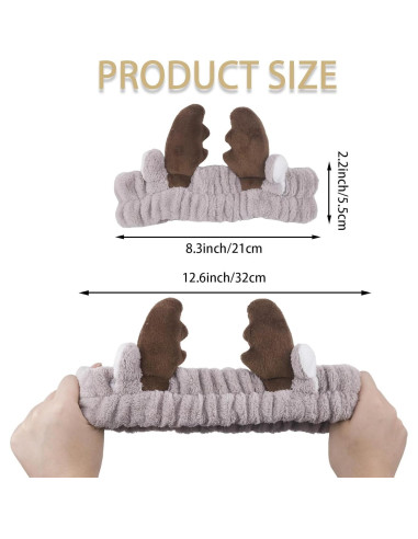 3 Bandas de Maquillaje Spa SHEHARUHI Microfibra Suave