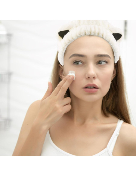 3 Bandas de Maquillaje Spa SHEHARUHI Microfibra Suave