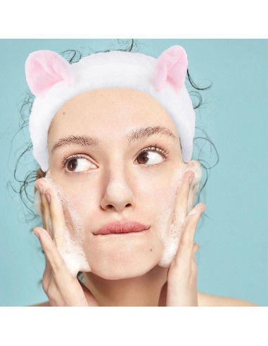 3 Bandas de Maquillaje Spa SHEHARUHI Microfibra Suave