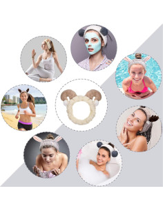 Diademas de Orejas de Animales Chuangdi - 4 Piezas para Ducha y Spa 2