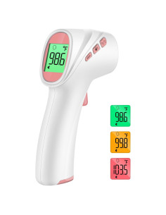 Termómetro Digital Sin Contacto Viproud Rosa - Alarma de Fiebre