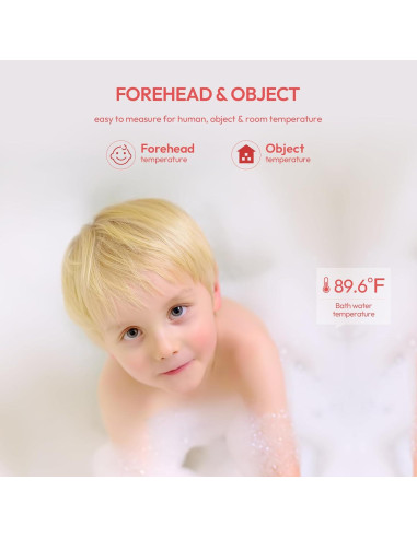 Termómetro Digital Sin Contacto Viproud Rosa - Alarma de Fiebre