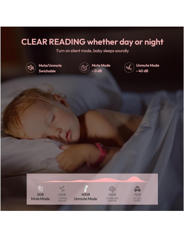 Termómetro Digital Sin Contacto Viproud Rosa - Alarma de Fiebre