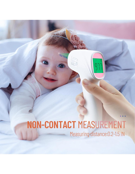 Termómetro Digital Sin Contacto Viproud Rosa - Alarma de Fiebre