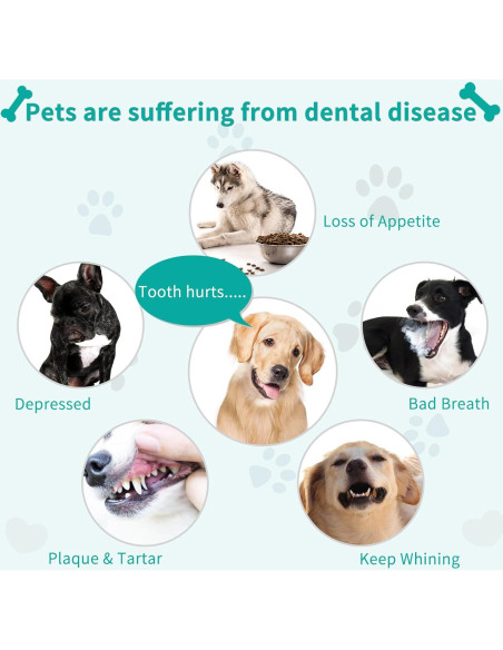 Cepillo de Dientes para Perros Powerfeng - Kit 5+1 Silicona