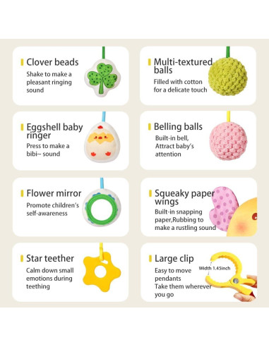 Juguetes Colgantes para Sillas de Auto CORSTAE Pollo Lindo