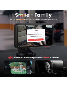 Cámara de Auto para Bebés AKEEYO BMC-X 1080P Pantalla 5.5" 2