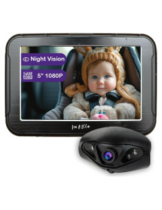 Cámara de Auto para Bebés Leo y Ella 5" 1080P con Visión Nocturna