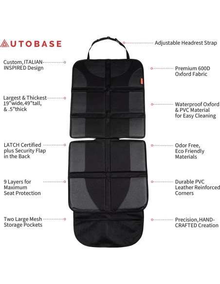 Protector de Asiento de Auto Autobase XL Impermeable 9 Capas