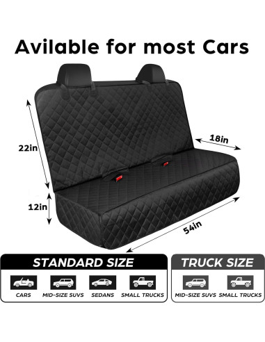 Funda de Asiento de Coche Fidozen SC4V1 Impermeable para Perros