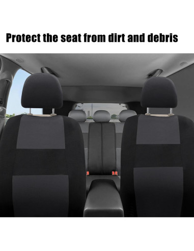 Fundas de Asiento de Coche DREAHOTEXTIL Universales 2 Pcs Gris