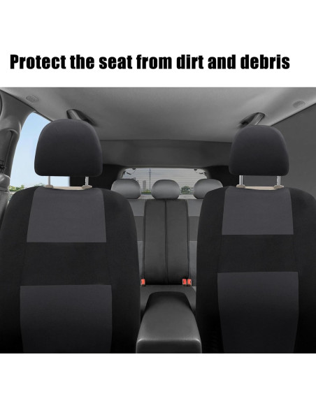 Fundas de Asiento de Coche DREAHOTEXTIL Universales 2 Pcs Gris