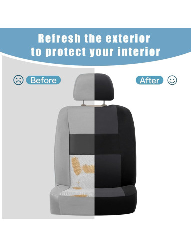 Fundas de Asiento de Coche DREAHOTEXTIL Universales 2 Pcs Gris