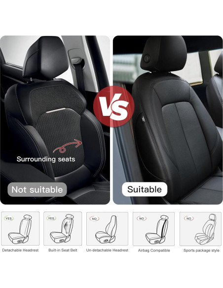 Fundas de Asiento de Coche DREAHOTEXTIL Universales 2 Pcs Gris