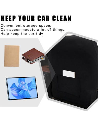 Fundas de Asiento de Coche DREAHOTEXTIL Universales 2 Pcs Gris