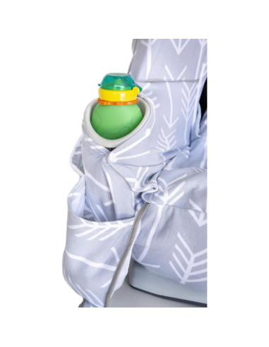 Cubierta de Asiento de Auto Infantil Niko Easy-Wash - Algodón Jersey Flechas Grises - Ajuste Universal