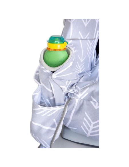 Cubierta de Asiento de Auto Infantil Niko Easy-Wash - Algodón Jersey Flechas Grises - Ajuste Universal