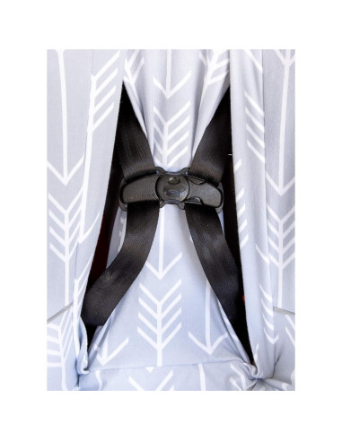 Cubierta de Asiento de Auto Infantil Niko Easy-Wash - Algodón Jersey Flechas Grises - Ajuste Universal