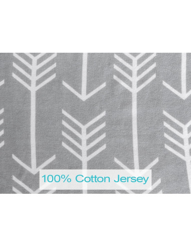 Cubierta de Asiento de Auto Infantil Niko Easy-Wash - Algodón Jersey Flechas Grises - Ajuste Universal