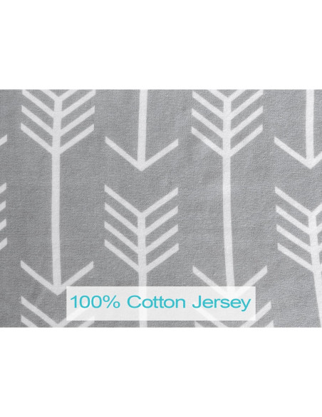 Cubierta de Asiento de Auto Infantil Niko Easy-Wash - Algodón Jersey Flechas Grises - Ajuste Universal