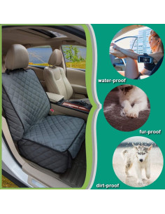 Funda de Asiento Delantero Impermeable HAPYFOST Gris 2