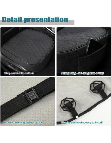 Protector de Asiento de Coche West Llama Negro Ajuste Universal