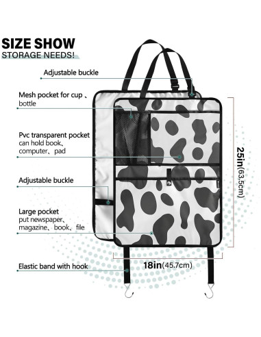 Organizador de respaldo de asiento de coche BOENLE x2 impermeable