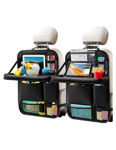 Organizador de Asiento Trasero Zecirl con Bandeja Plegable 6 Bolsillos