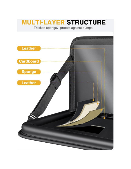 Organizador de Asiento Trasero de Coche Drsvabze - 2 Piezas con Soporte para Tableta y Bandeja Plegable
