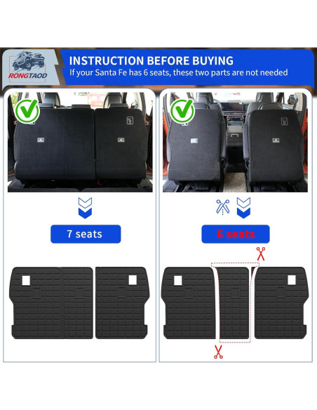 Mats de Patada Rongtaod para Hyundai Santa Fe 2024-2025