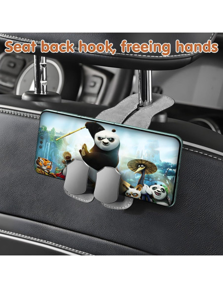 Ganchos Dobles para Respaldo de Asiento de Auto Taefuwr - Gris