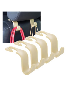 Gancho para Reposacabezas de Coche Amooca - 4 Piezas Beige