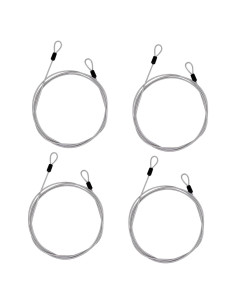 Cable de Seguridad ZHMEINA 2m x 3mm Acero Inoxidable 4Pcs