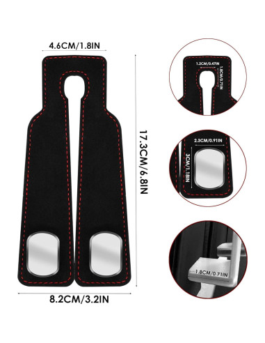 Gancho de Almacenamiento para Respaldo de Asiento ANDOLAB - Doble Gancho Negro 2 Pzs