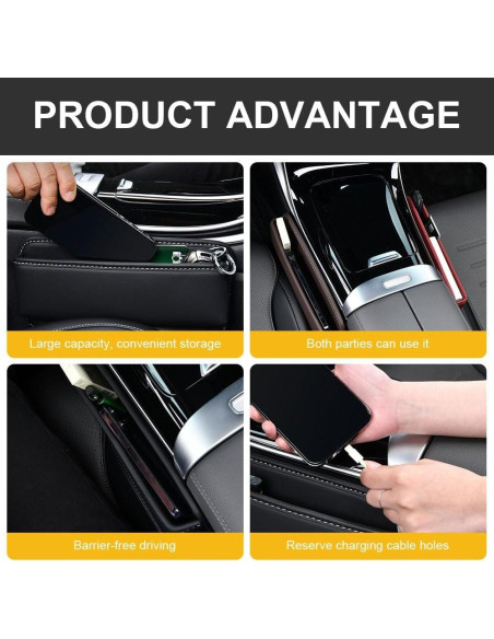 Organizador de Espacio entre Asientos HEVLE Negro 20x28.5cm