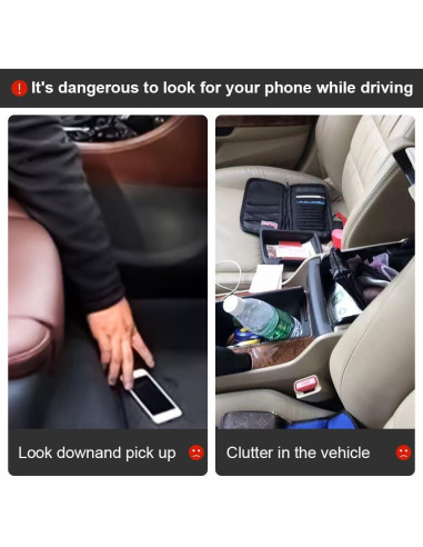 Organizador de Espacio entre Asientos HEVLE Negro 20x28.5cm