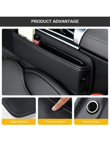 Organizador de Espacio entre Asientos HEVLE Negro 20x28.5cm