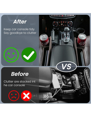 Organizador de Espacio entre Asientos de Coche NYEONHRT Marrón - 2 Unidades