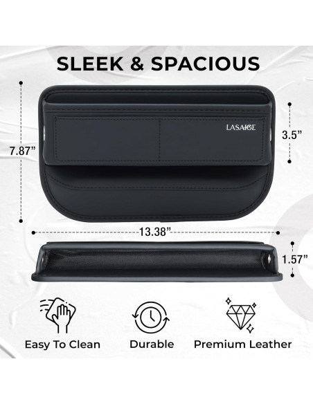 Organizador de Auto LASAIGE Relleno Espacio entre Asientos Negro