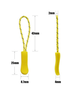 120 Tiradores de Cremallera HDST-HOME Nylon Multicolor 65mm 2