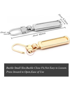 Tiradores de Cremallera YZSFIRM - 10 Piezas Metal Negro 2