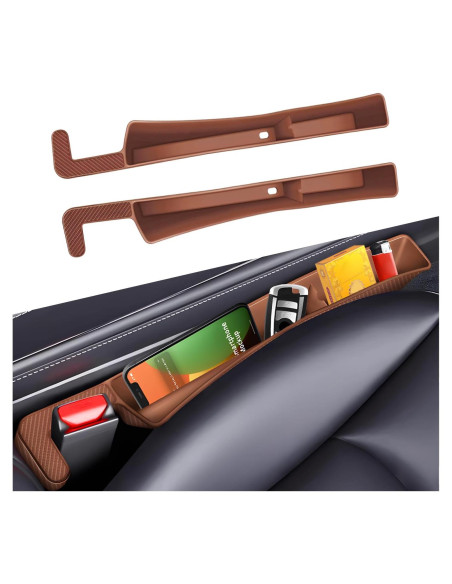 Organizador de Relleno Espacio Asientos Coche SHMZK 2PCS Marrón