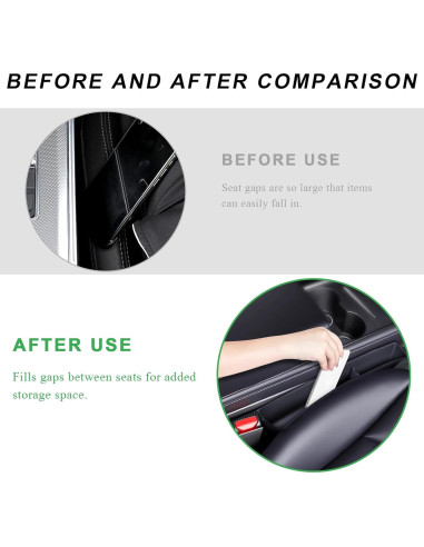 Organizador de Relleno Espacio Asientos Coche SHMZK 2PCS Marrón