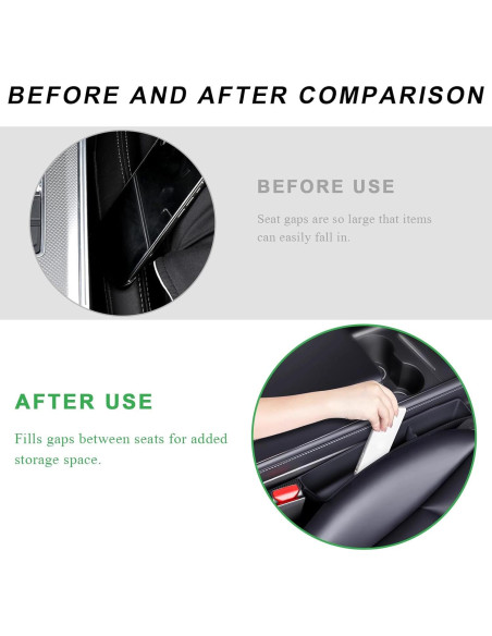 Organizador de Relleno Espacio Asientos Coche SHMZK 2PCS Marrón