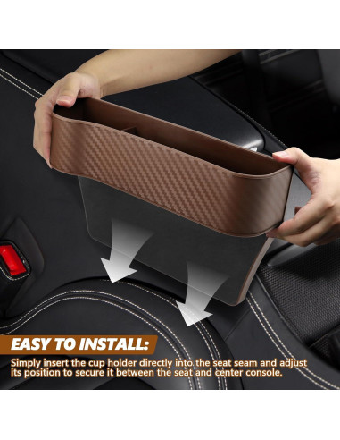 Organizador de Relleno Espacio Asientos Coche Hbxdeco 2PCS Marrón