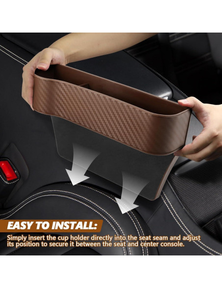 Organizador de Relleno Espacio Asientos Coche Hbxdeco 2PCS Marrón