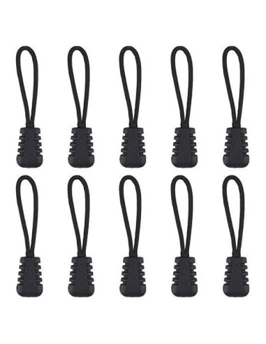 Tiradores de Cremallera JDYYICZ 10 Piezas Negro 6 cm