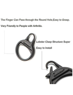 Tiradores de Cremallera Zpsolution Acero Inoxidable Negro 2