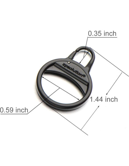 Tiradores de Cremallera Zpsolution Acero Inoxidable Negro