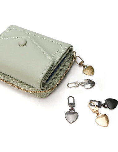 20 Tiradores de Cremallera Corazón Metal Badong Reemplazo